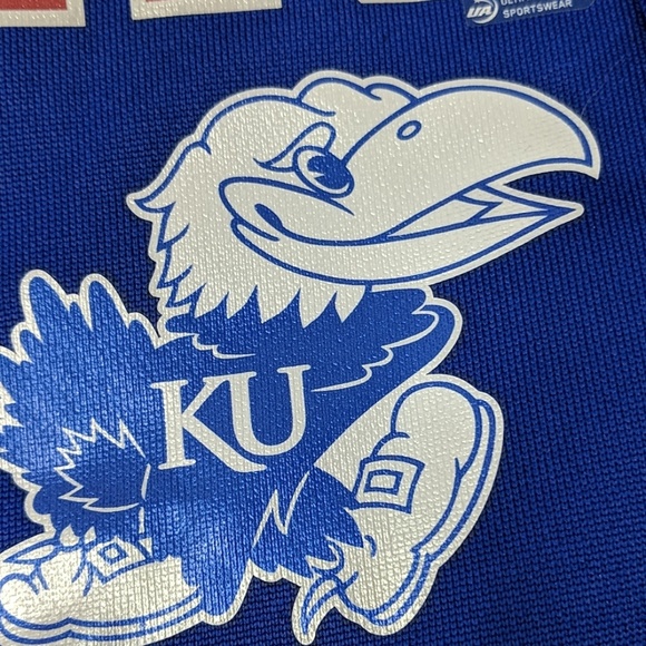 Kansas JayHawks Rock Chalk Graphic Hoodie Size L - Picture 5 of 6